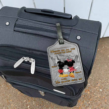 Load image into Gallery viewer, Personalized Leather Luggage Tag with Custom Names for Travelers

