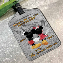Load image into Gallery viewer, Personalized Leather Luggage Tag with Custom Names for Travelers
