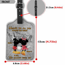Load image into Gallery viewer, Personalized Leather Luggage Tag with Custom Names for Travelers
