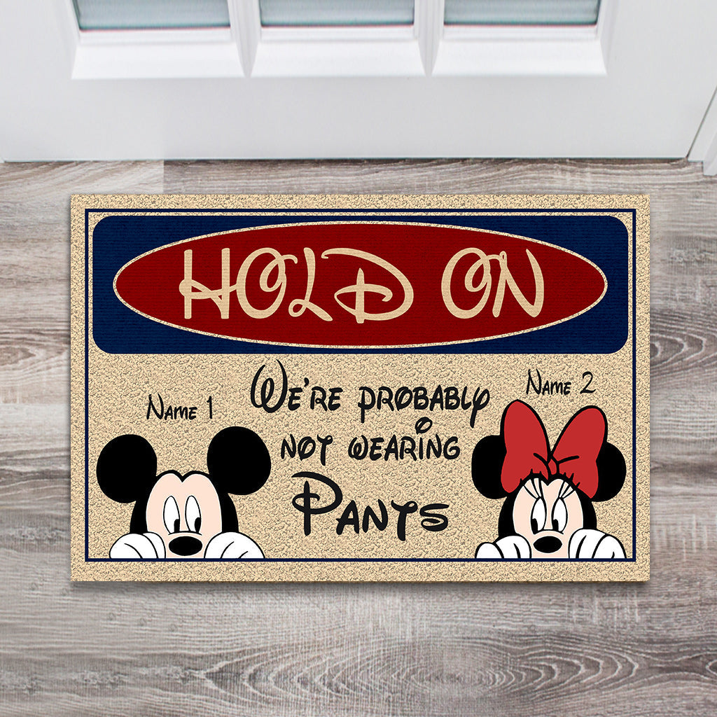 Personalized Couple Mouse Doormat Custom Name Gift for Anniversary