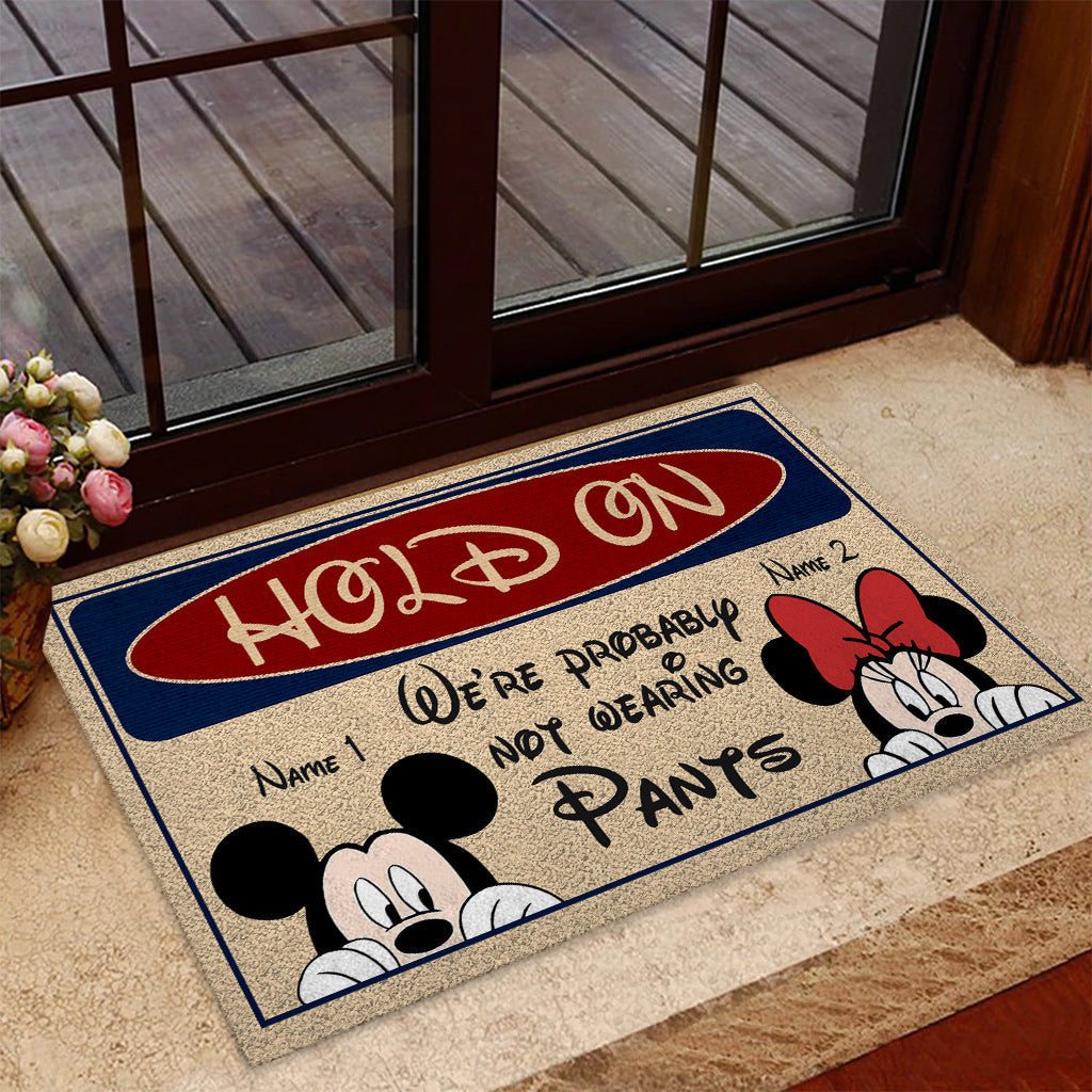 Personalized Couple Mouse Doormat Custom Name Gift for Anniversary