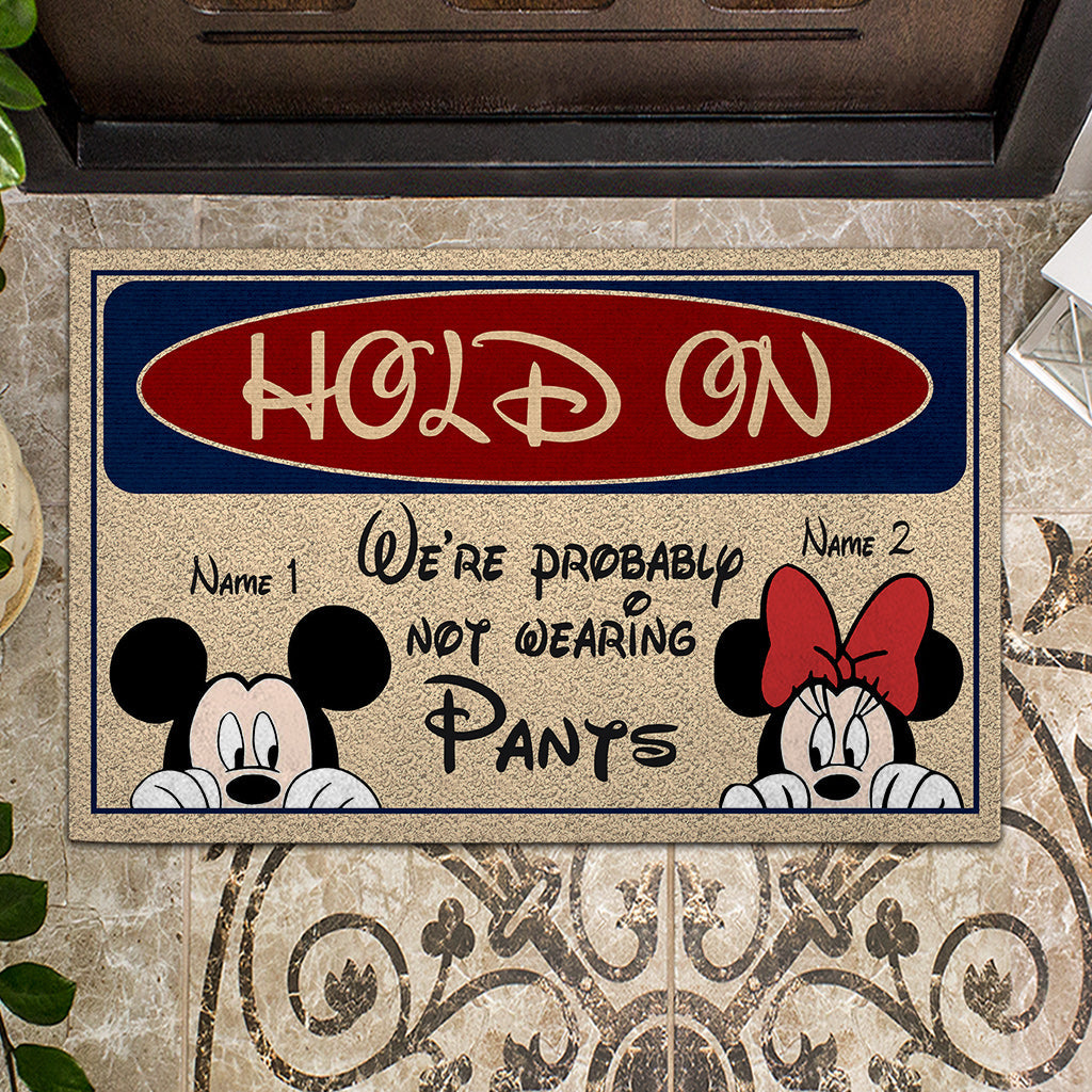 Personalized Couple Mouse Doormat Custom Name Gift for Anniversary