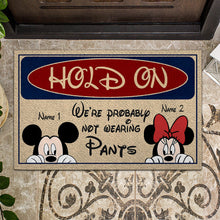 Load image into Gallery viewer, Personalized Couple Mouse Doormat Custom Name Gift for Anniversary
