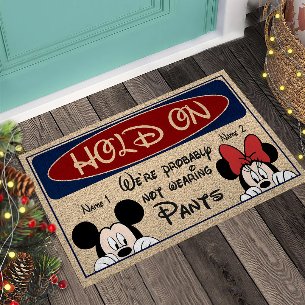 Personalized Couple Mouse Doormat Custom Name Gift for Anniversary