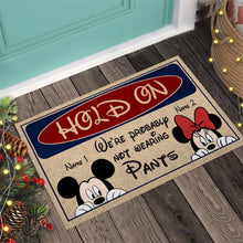 Load image into Gallery viewer, Personalized Couple Mouse Doormat Custom Name Gift for Anniversary
