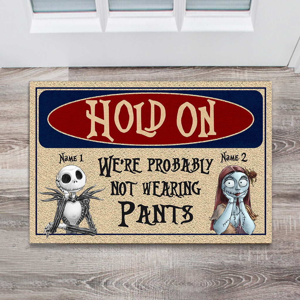 Personalized Couple Doormat Hold On Custom Names Gift