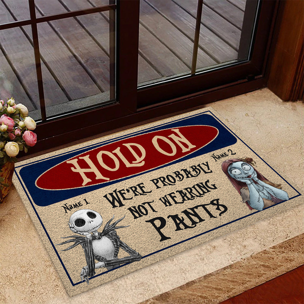 Personalized Couple Doormat Hold On Custom Names Gift