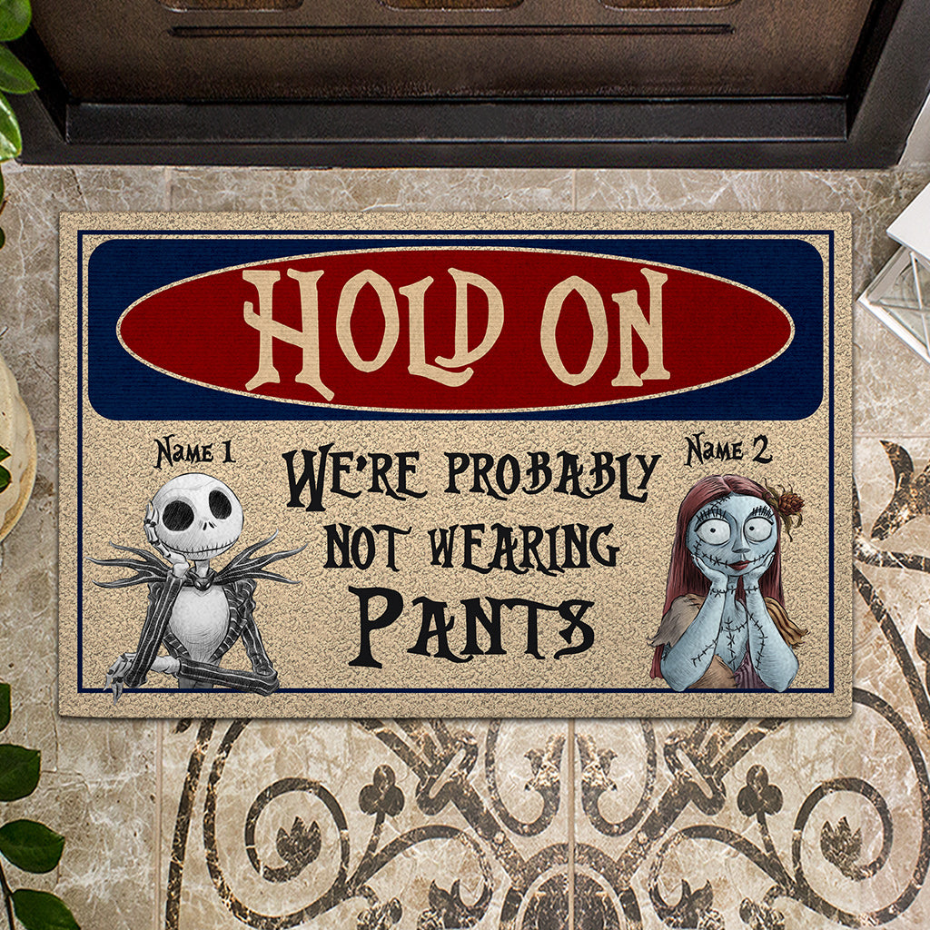 Personalized Couple Doormat Hold On Custom Names Gift