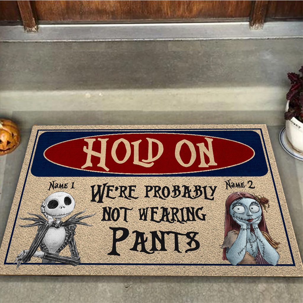 Personalized Couple Doormat Hold On Custom Names Gift
