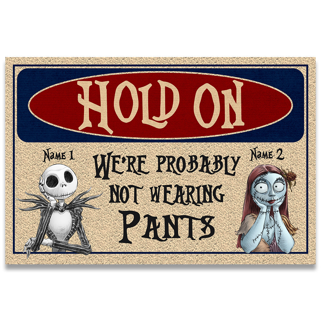 Personalized Couple Doormat Hold On Custom Names Gift