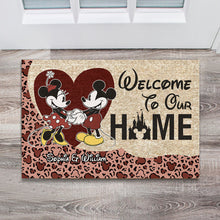 Load image into Gallery viewer, Personalized Couple Doormat Welcome Home Custom Name Gift

