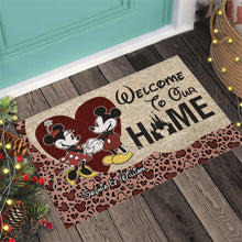 Load image into Gallery viewer, Personalized Couple Doormat Welcome Home Custom Name Gift

