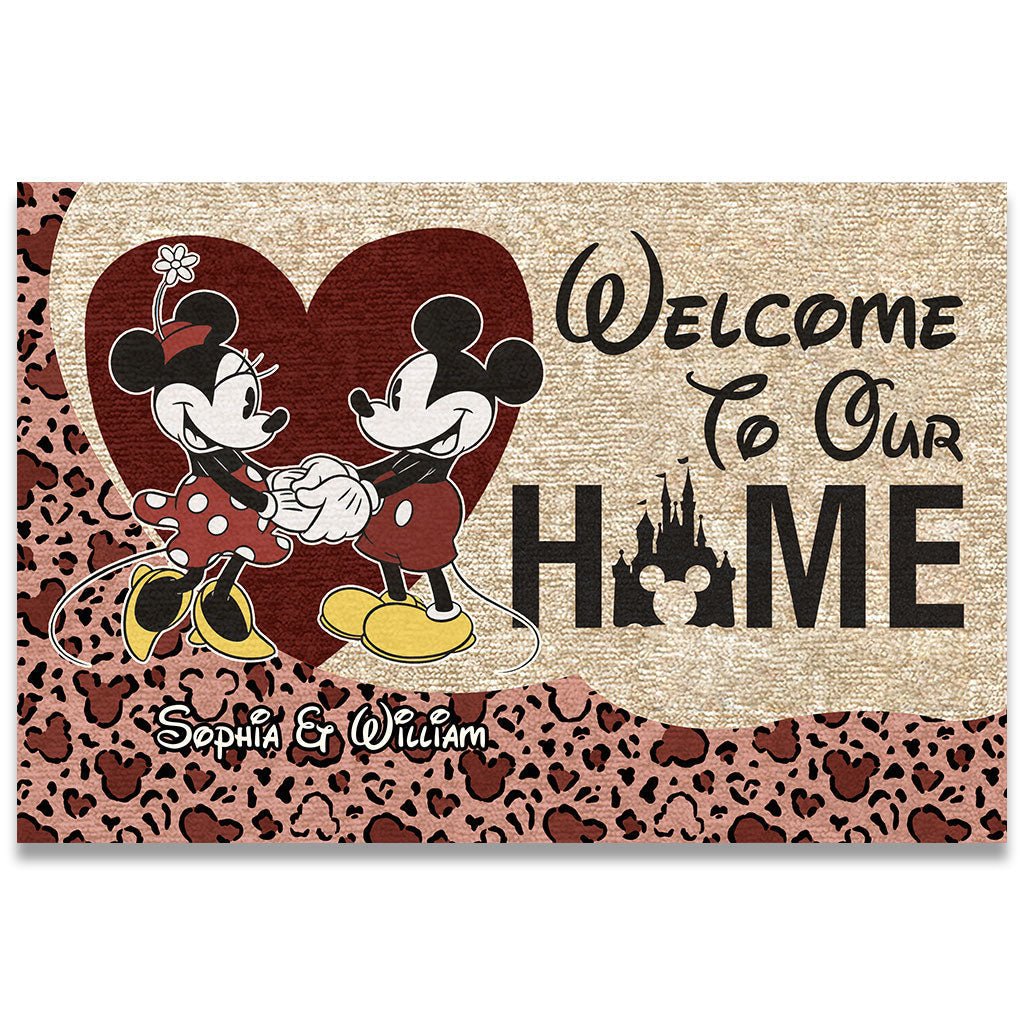 Personalized Couple Doormat Welcome Home Custom Name Gift