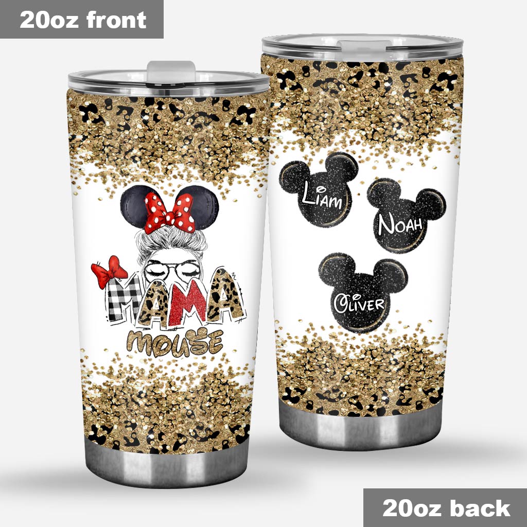 Personalized Mama Mouse Tumbler Custom Name Gift for Mom
