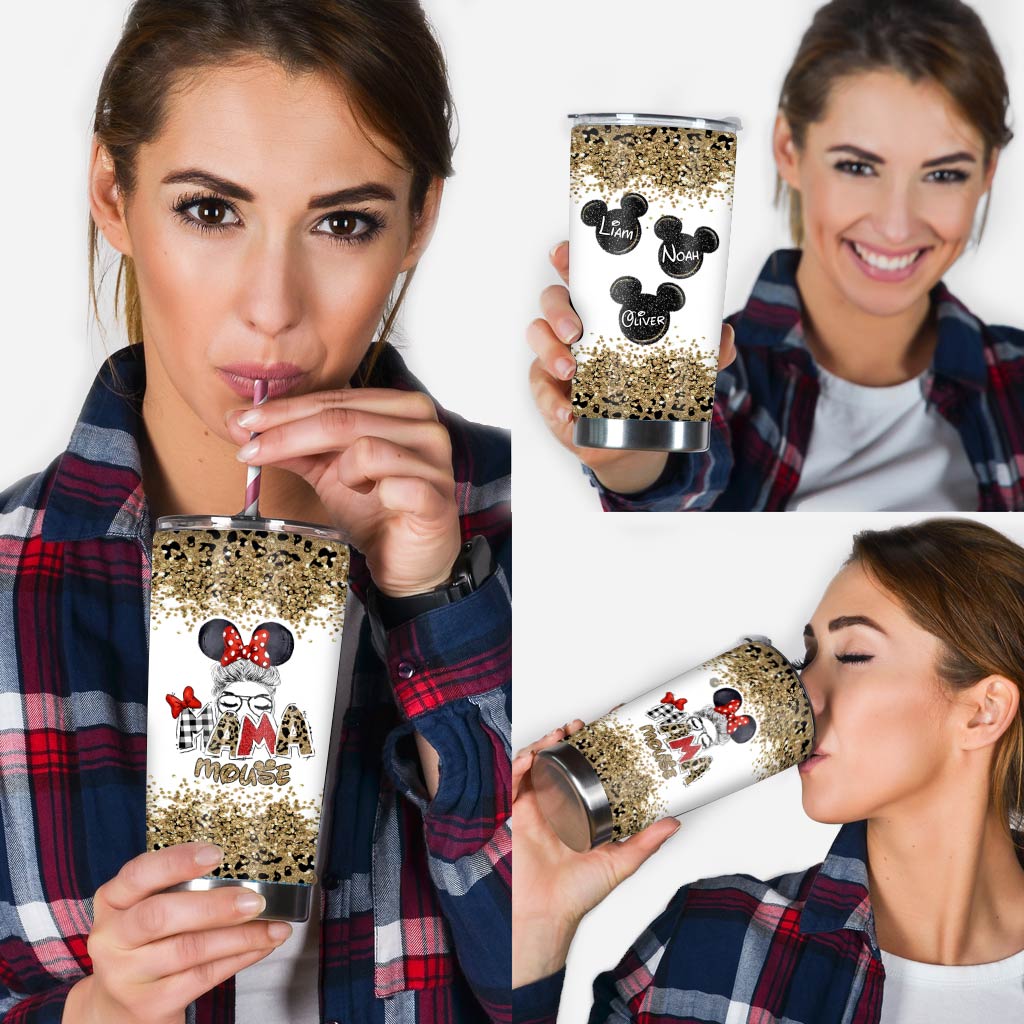 Personalized Mama Mouse Tumbler Custom Name Gift for Mom