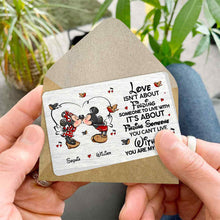 Load image into Gallery viewer, Personalized Wallet Insert Card for Couples Custom Love Message Gift
