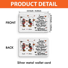 Load image into Gallery viewer, Personalized Wallet Insert Card for Couples Custom Love Message Gift
