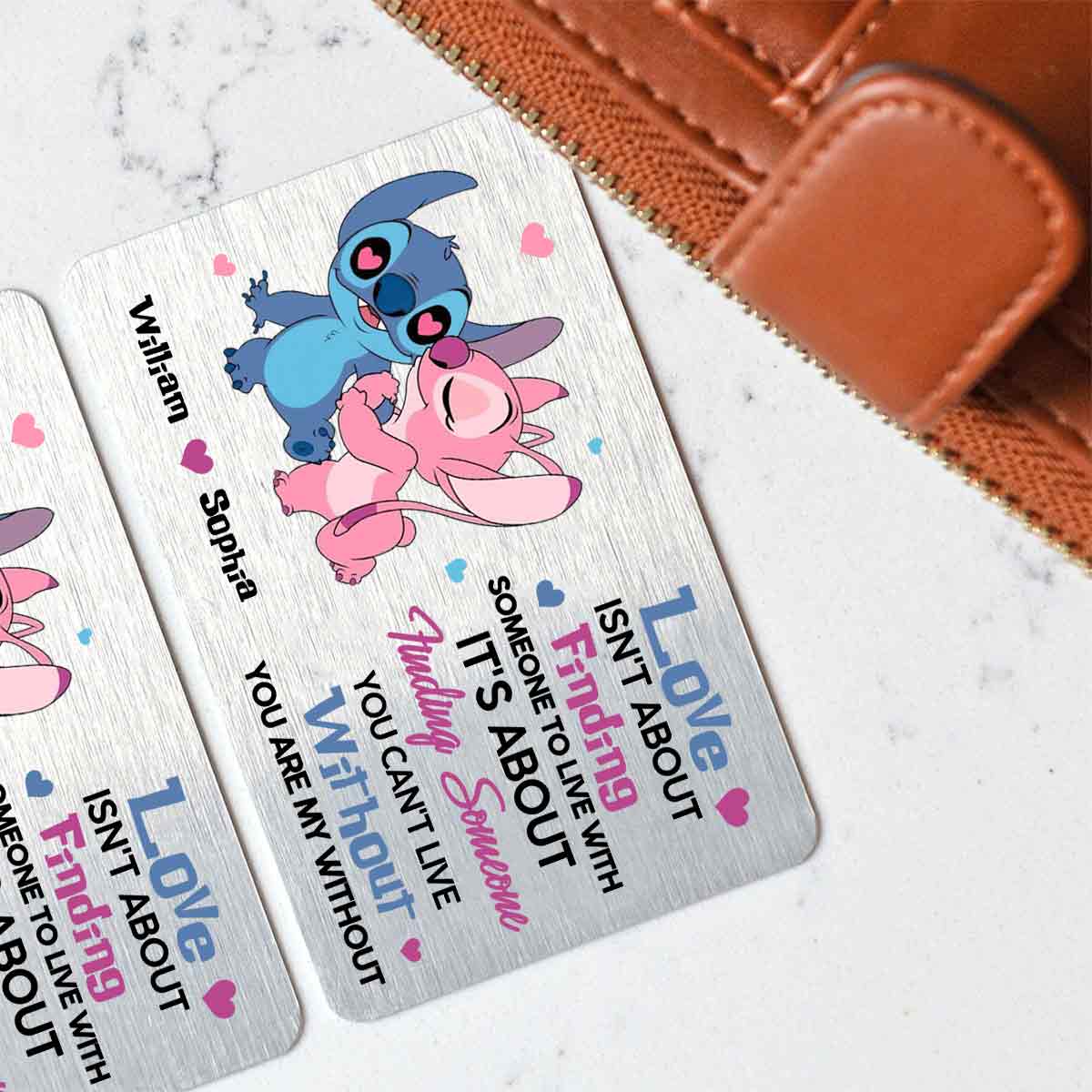 Personalized Couple Wallet Insert Card Custom Love Message Gift