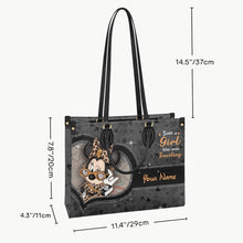Load image into Gallery viewer, Personalized Leather Handbag Just A Girl Who Loves Traveling Gift for Women
