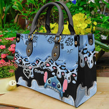 Load image into Gallery viewer, Personalized Leather Handbag with Ohana Design for Mom
