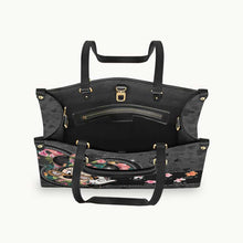 Load image into Gallery viewer, Personalized Leather Handbag with Floral Mouse Ears Gift for Grandma
