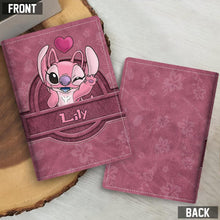 Load image into Gallery viewer, Personalized Ohana Passport Holder Custom Name Travel Gift for Couples
