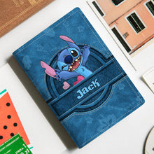 Load image into Gallery viewer, Personalized Ohana Passport Holder Custom Name Travel Gift for Couples

