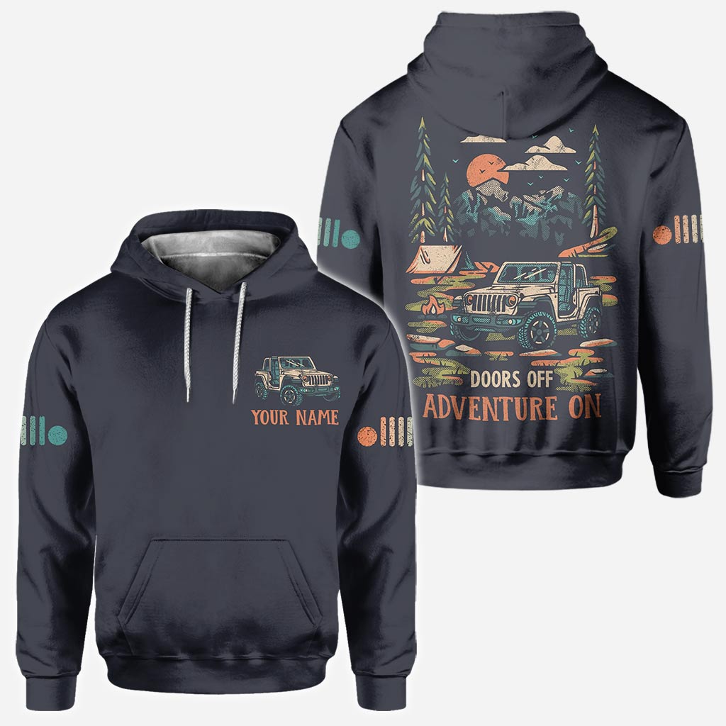 Personalized Adventure Jeep Hoodie All Over Print Custom Name Gift