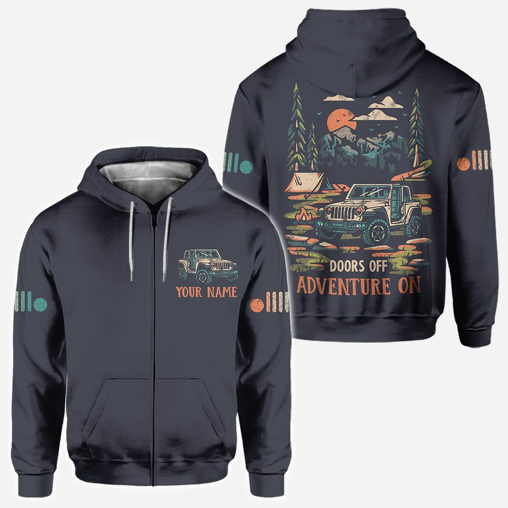 Personalized Adventure Jeep Hoodie All Over Print Custom Name Gift