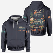 Load image into Gallery viewer, Personalized Adventure Jeep Hoodie All Over Print Custom Name Gift
