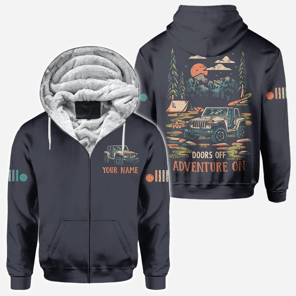 Personalized Adventure Jeep Hoodie All Over Print Custom Name Gift