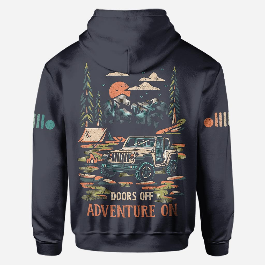 Personalized Adventure Jeep Hoodie All Over Print Custom Name Gift