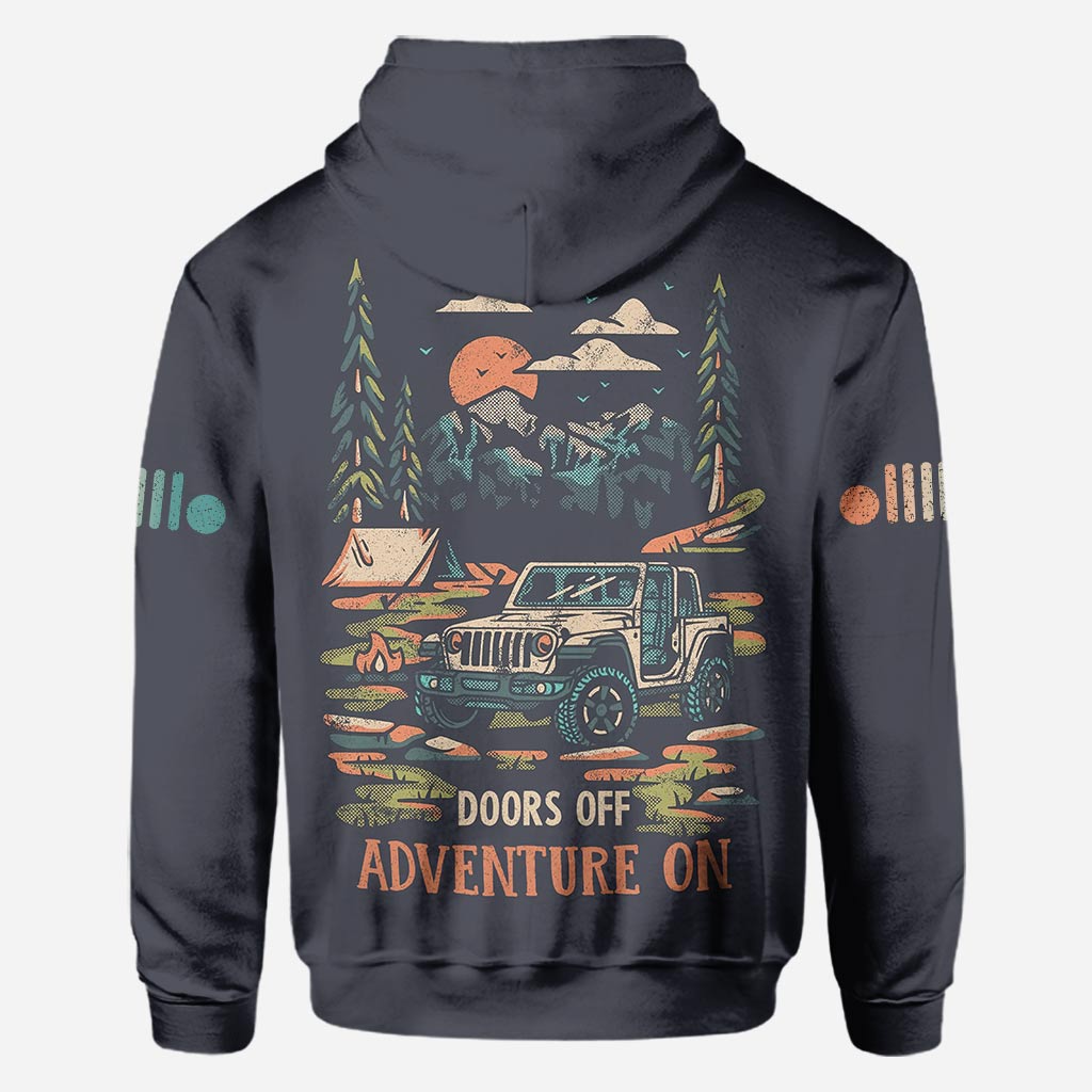 Personalized Adventure Jeep Hoodie All Over Print Custom Name Gift