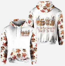 Load image into Gallery viewer, Personalized Halloween and Thanksgiving Hoodie &amp; Leggings Set Custom Name Fall Gift
