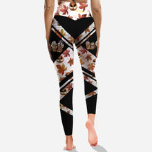 Load image into Gallery viewer, Personalized Halloween and Thanksgiving Hoodie &amp; Leggings Set Custom Name Fall Gift
