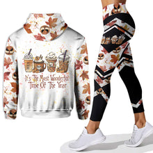 Load image into Gallery viewer, Personalized Halloween and Thanksgiving Hoodie &amp; Leggings Set Custom Name Fall Gift

