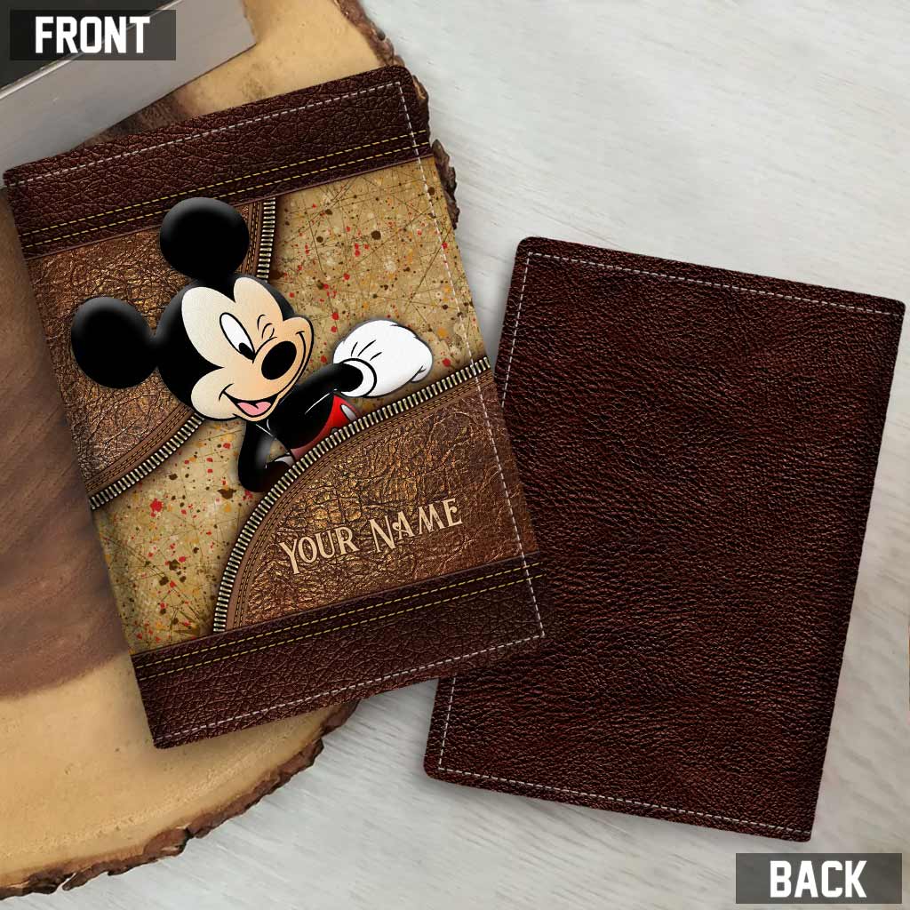 Personalized Disney Mouse Passport Holder Custom Name Gift for Travelers