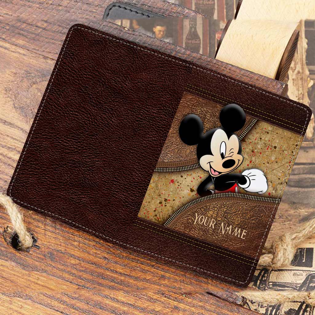 Personalized Disney Mouse Passport Holder Custom Name Gift for Travelers
