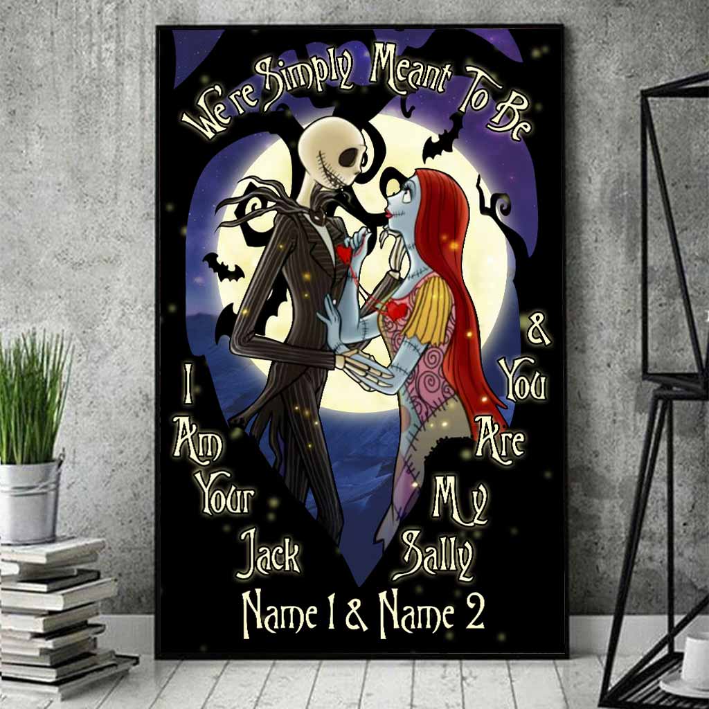 Personalized Nightmare Before Christmas Poster Custom Names Halloween Gift