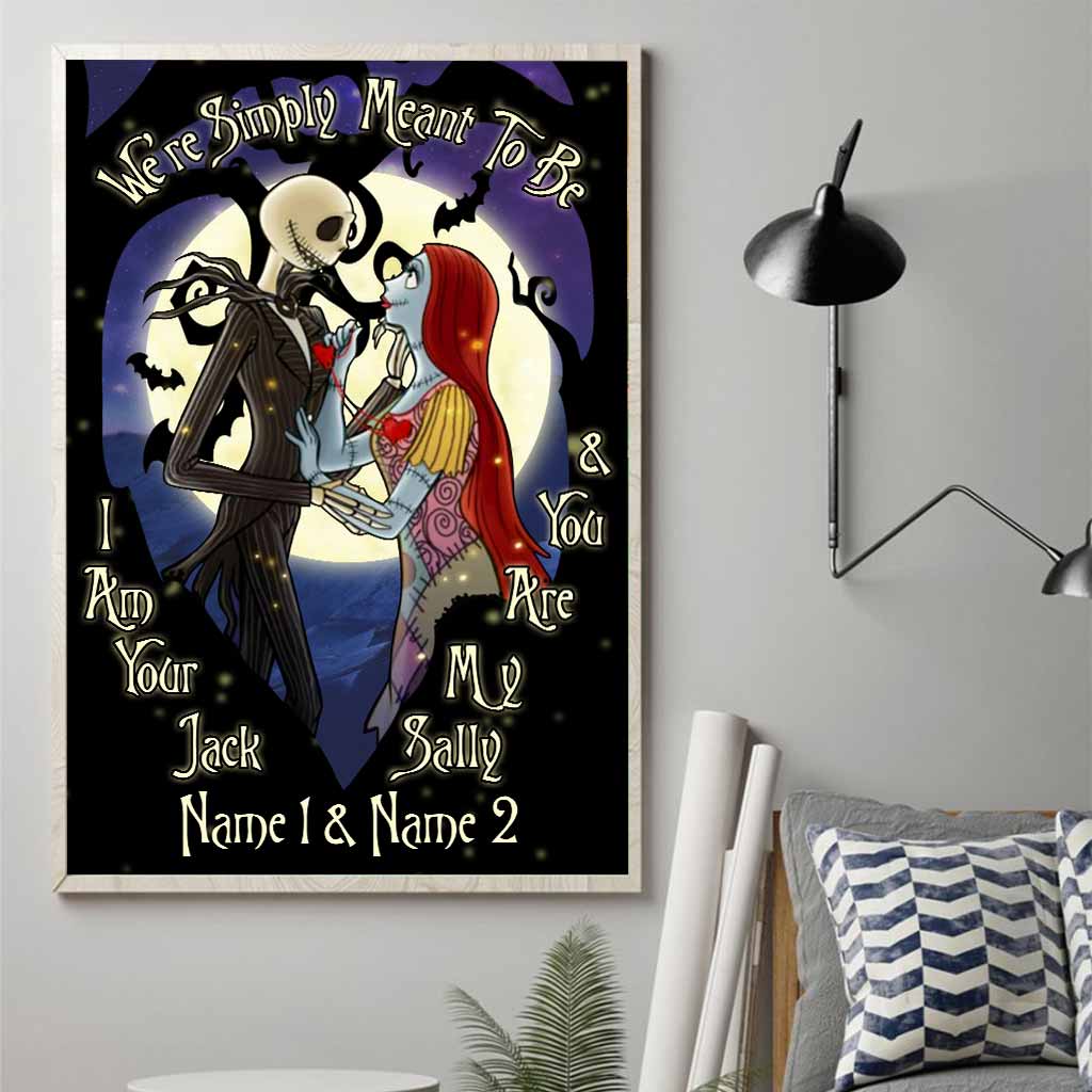 Personalized Nightmare Before Christmas Poster Custom Names Halloween Gift
