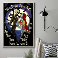 Load image into Gallery viewer, Personalized Nightmare Before Christmas Poster Custom Names Halloween Gift
