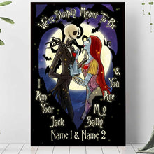 Load image into Gallery viewer, Personalized Nightmare Before Christmas Poster Custom Names Halloween Gift
