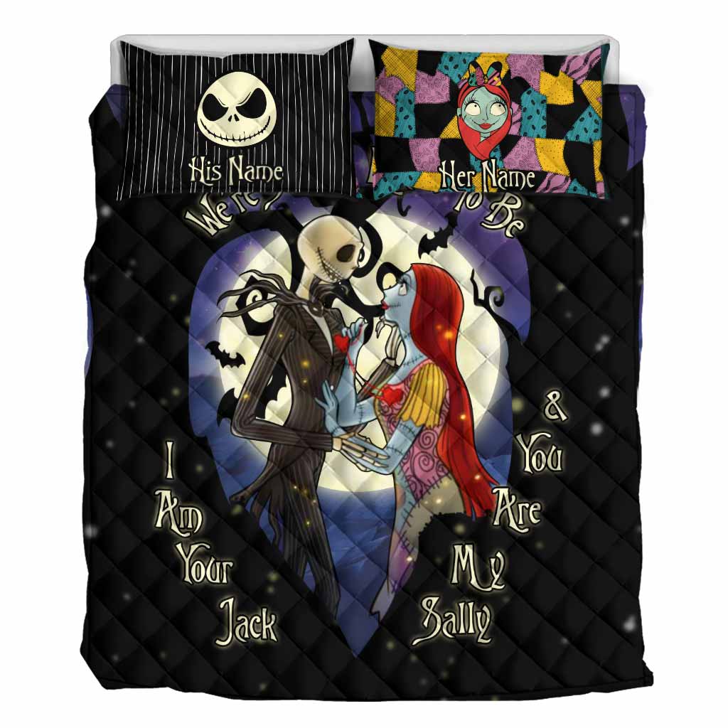 Personalized Nightmare Quilt Set Custom Couple Gift for Anniversary