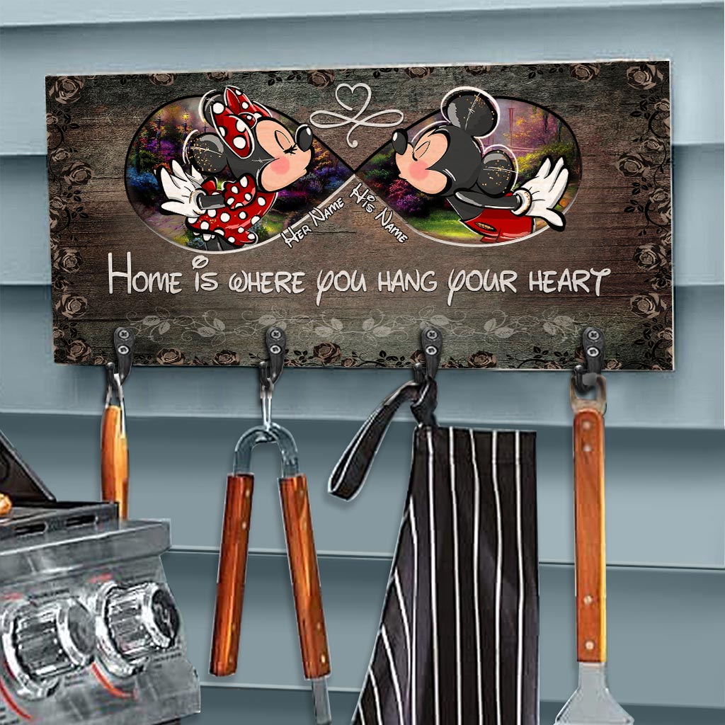 Personalized Mickey Mouse Key Rack Custom Name Gift for Home