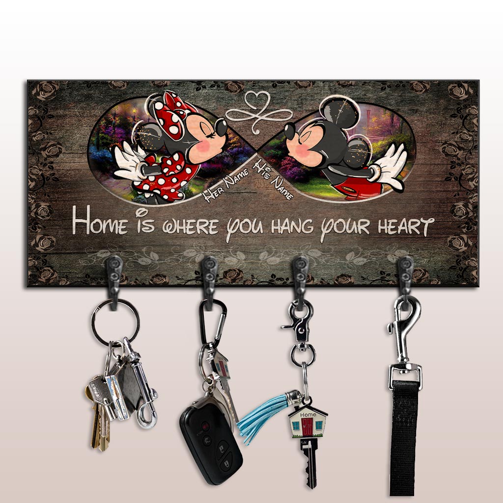 Personalized Mickey Mouse Key Rack Custom Name Gift for Home
