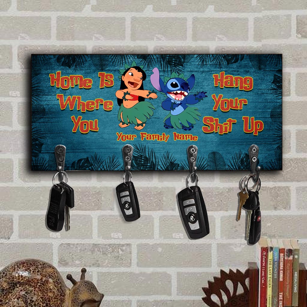 Personalized Ohana Key Rack Custom Family Name Gift for Home