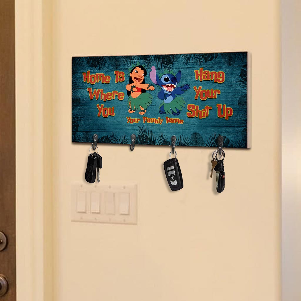 Personalized Ohana Key Rack Custom Family Name Gift for Home