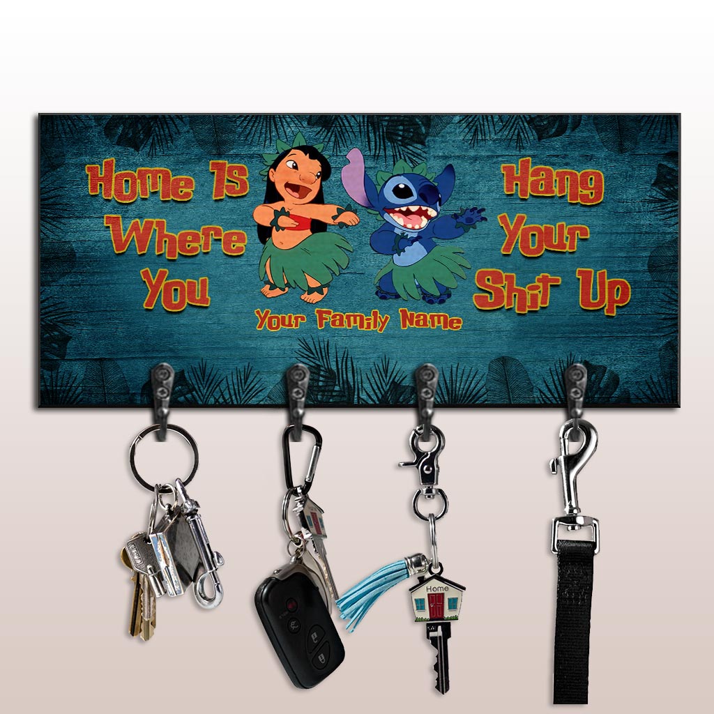 Personalized Ohana Key Rack Custom Family Name Gift for Home