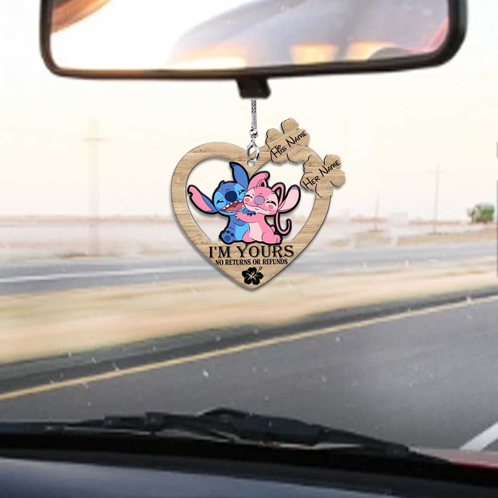 Personalized I’m Yours Car Ornament Custom Name Gift for Couples