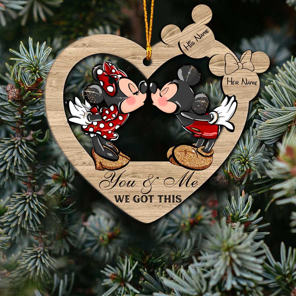 Personalized Christmas Mouse Ornament Custom Name Gift